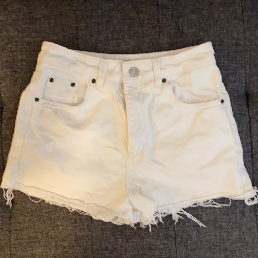 TopShop Moro Mom Denim Cutoff Shorts